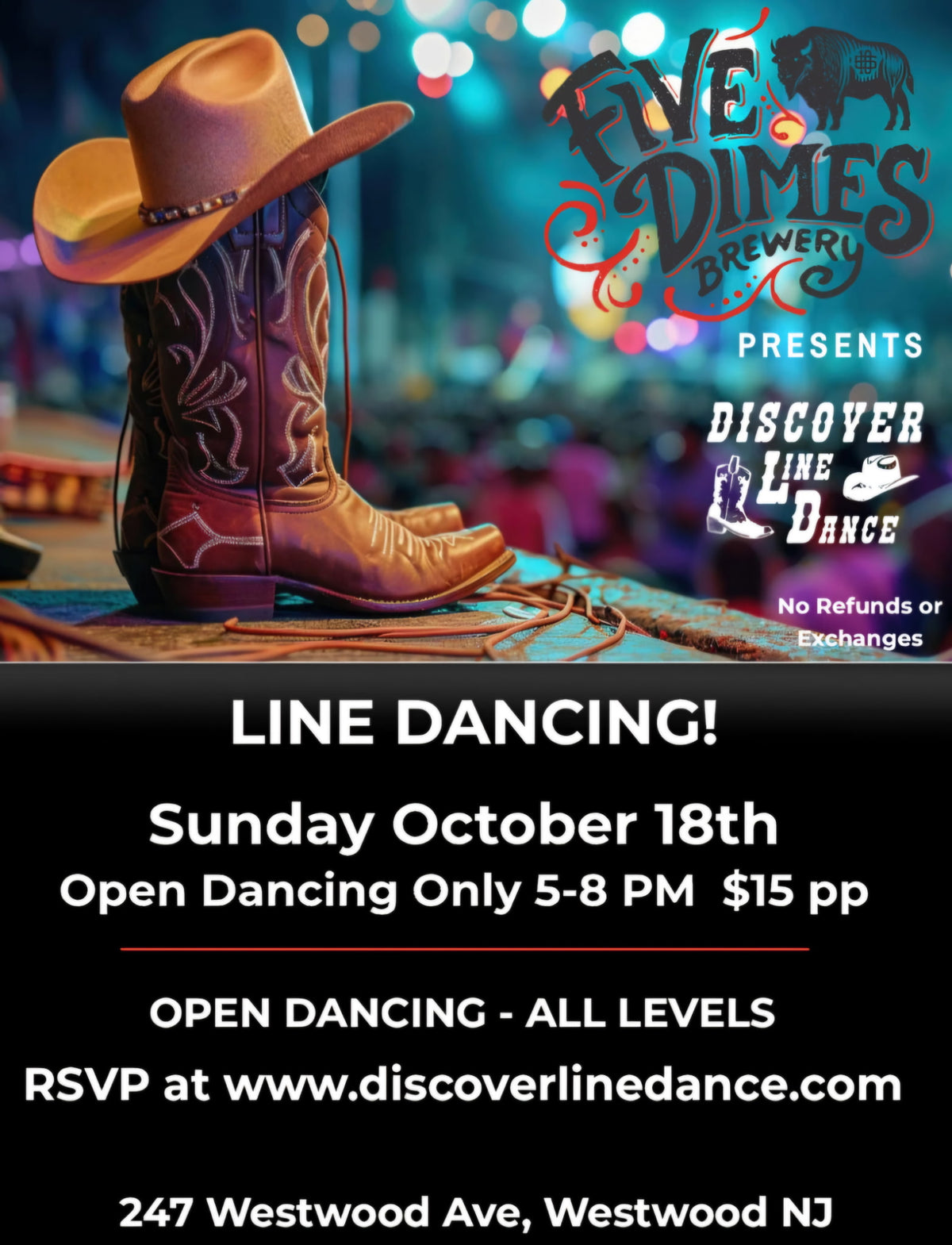 Five Dimes Brewery - Open Dance Only  (October 18th)