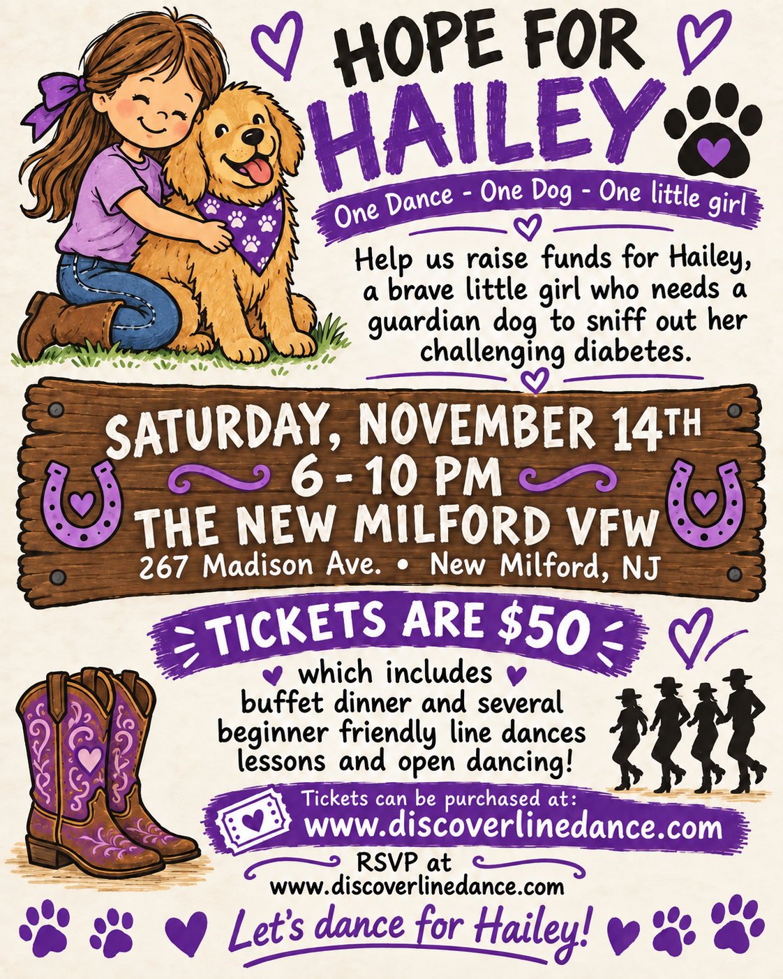 Hope for Hailey - VFW New Milford (November 14)