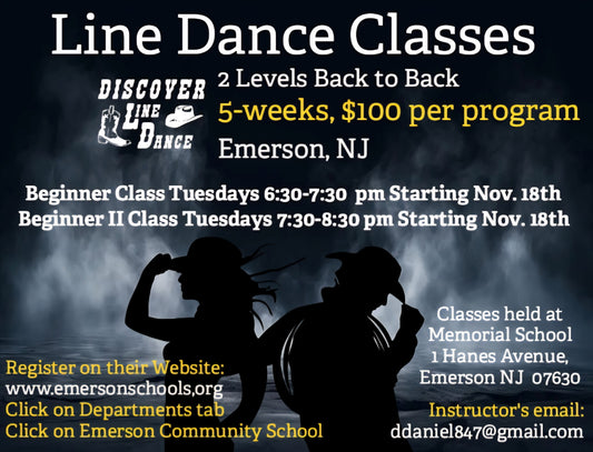 Beginner Line Dancing Lessons - Tuesdays - November